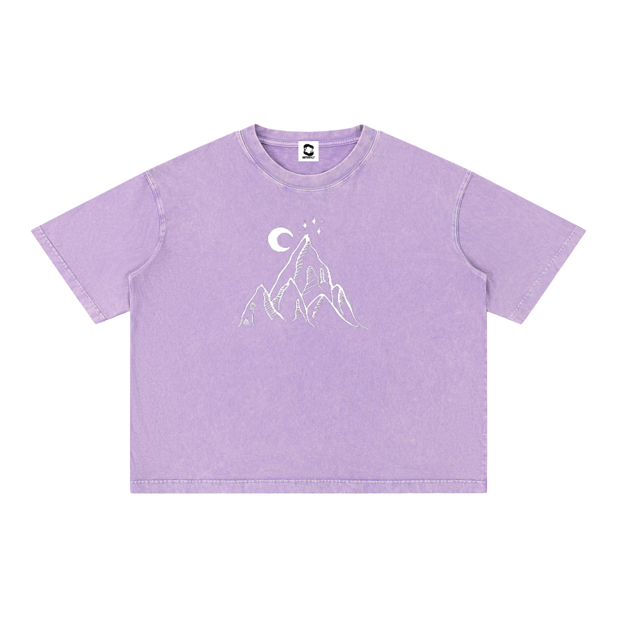Oversized Single Peak With Stars T-Shirt