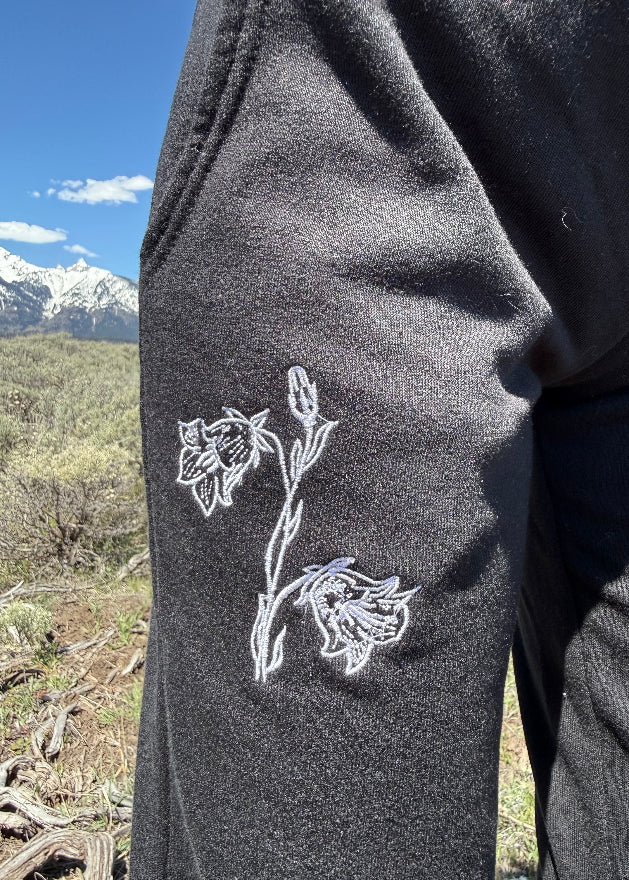 Embroidered Wild Flower Sweatpants