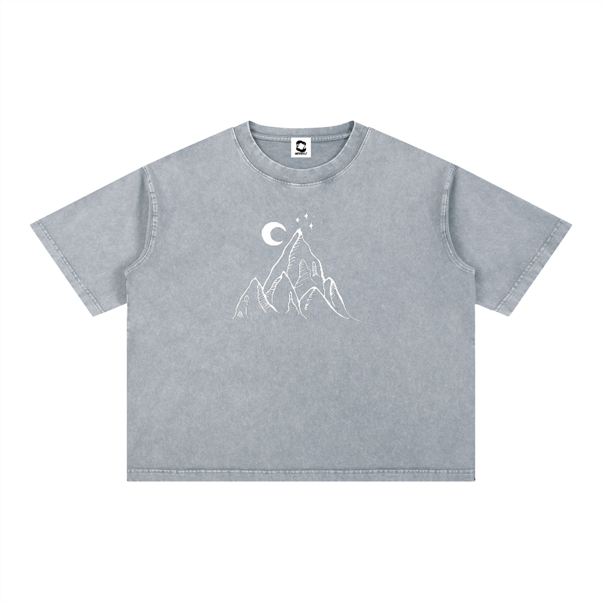Oversized Single Peak With Stars T-Shirt