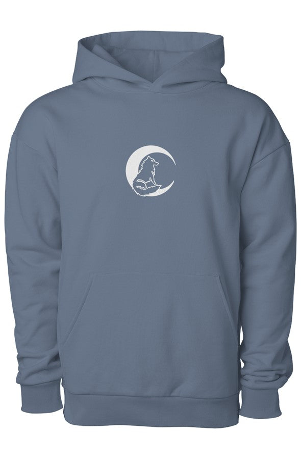 Embroidered Moon Wolf Hoodie