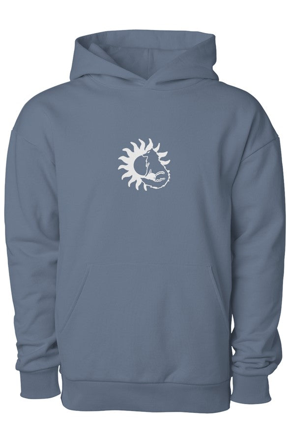 Embroidered Sun Wolf Hoodie