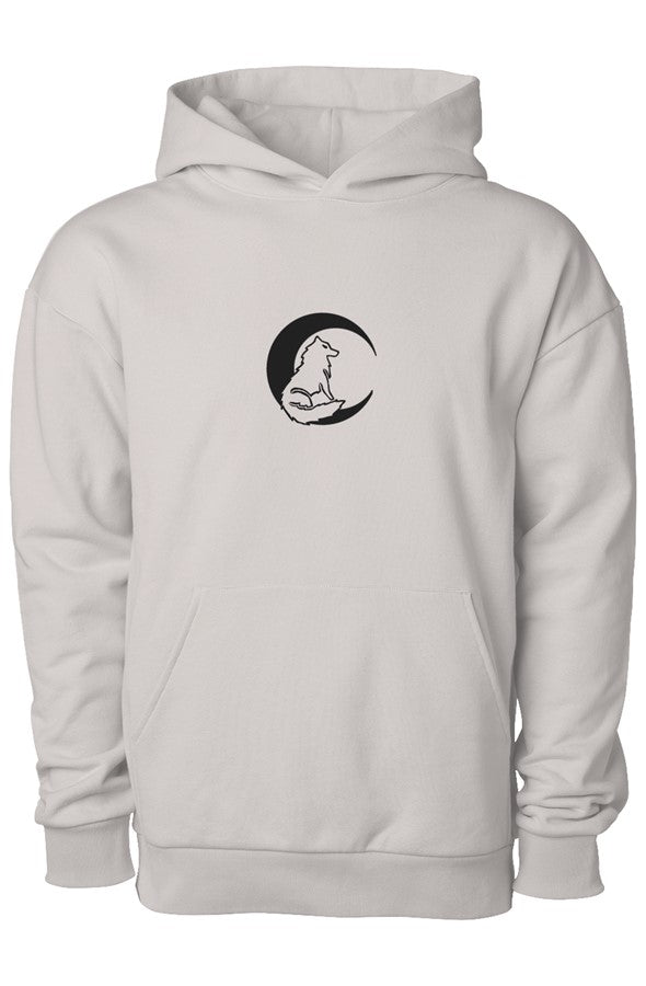 Embroidered Moon Wolf Hoodie