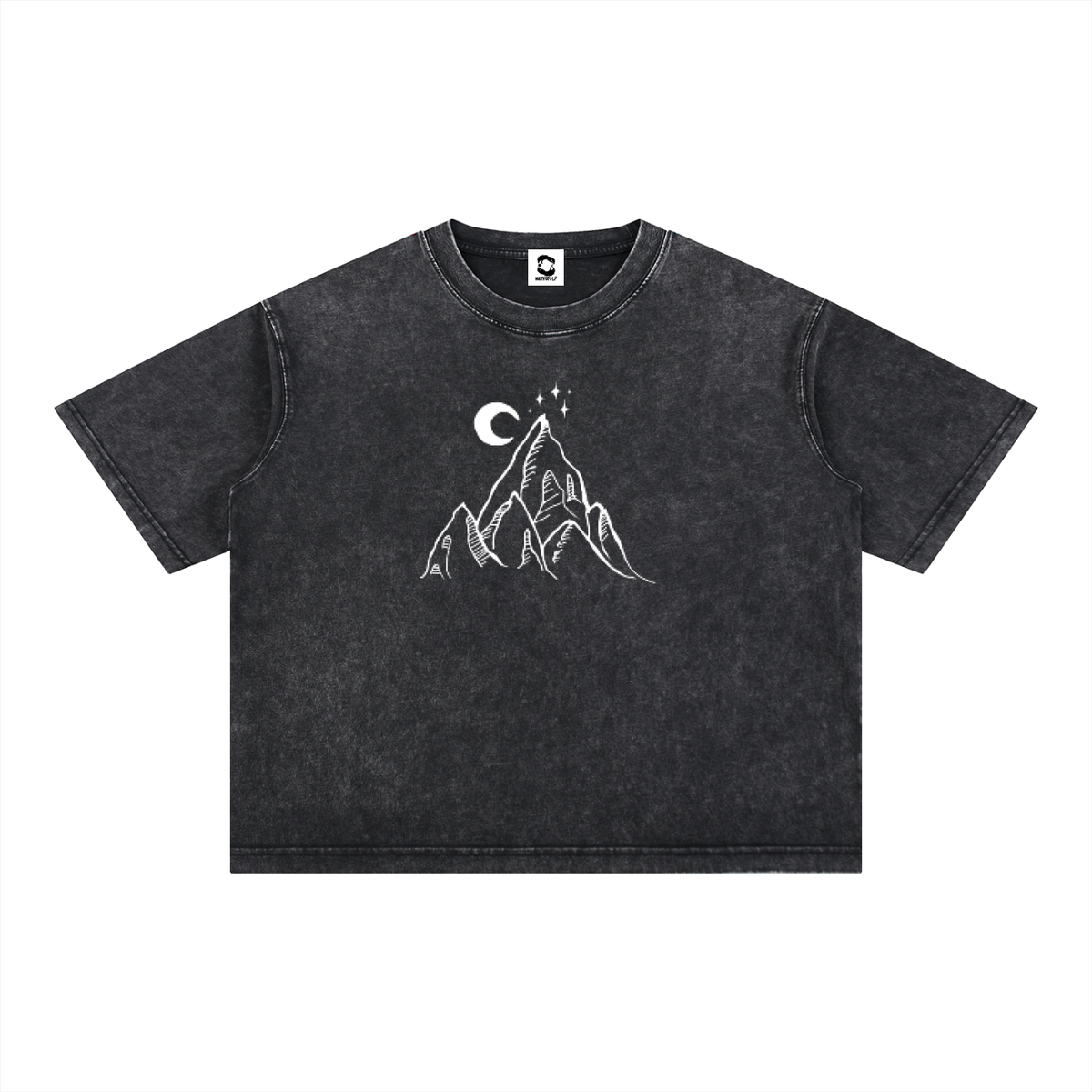 Oversized Single Peak With Stars T-Shirt