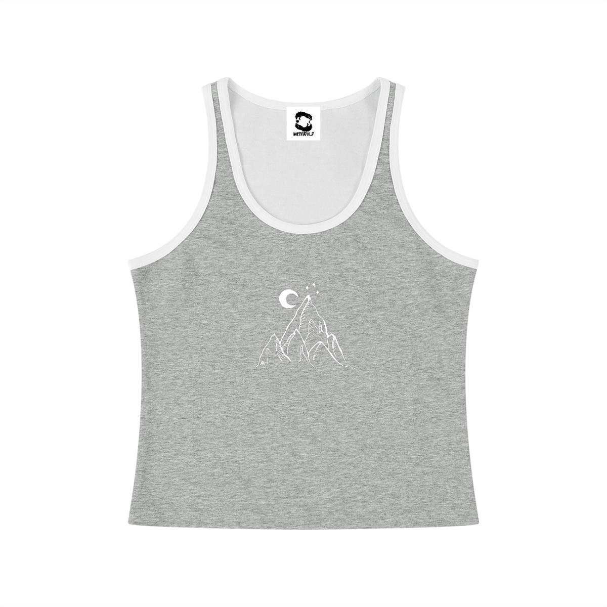 Single Peak Cropped Tank Top