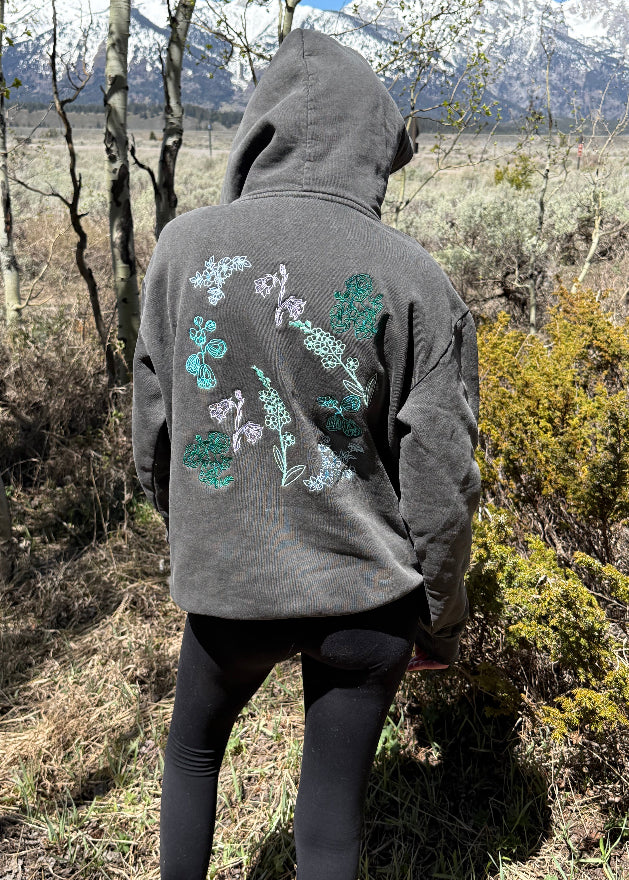 Embroidered NW Wild Flower Hoodie