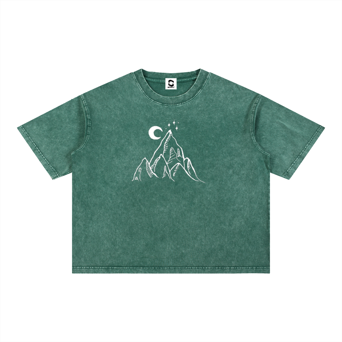 Oversized Single Peak With Stars T-Shirt
