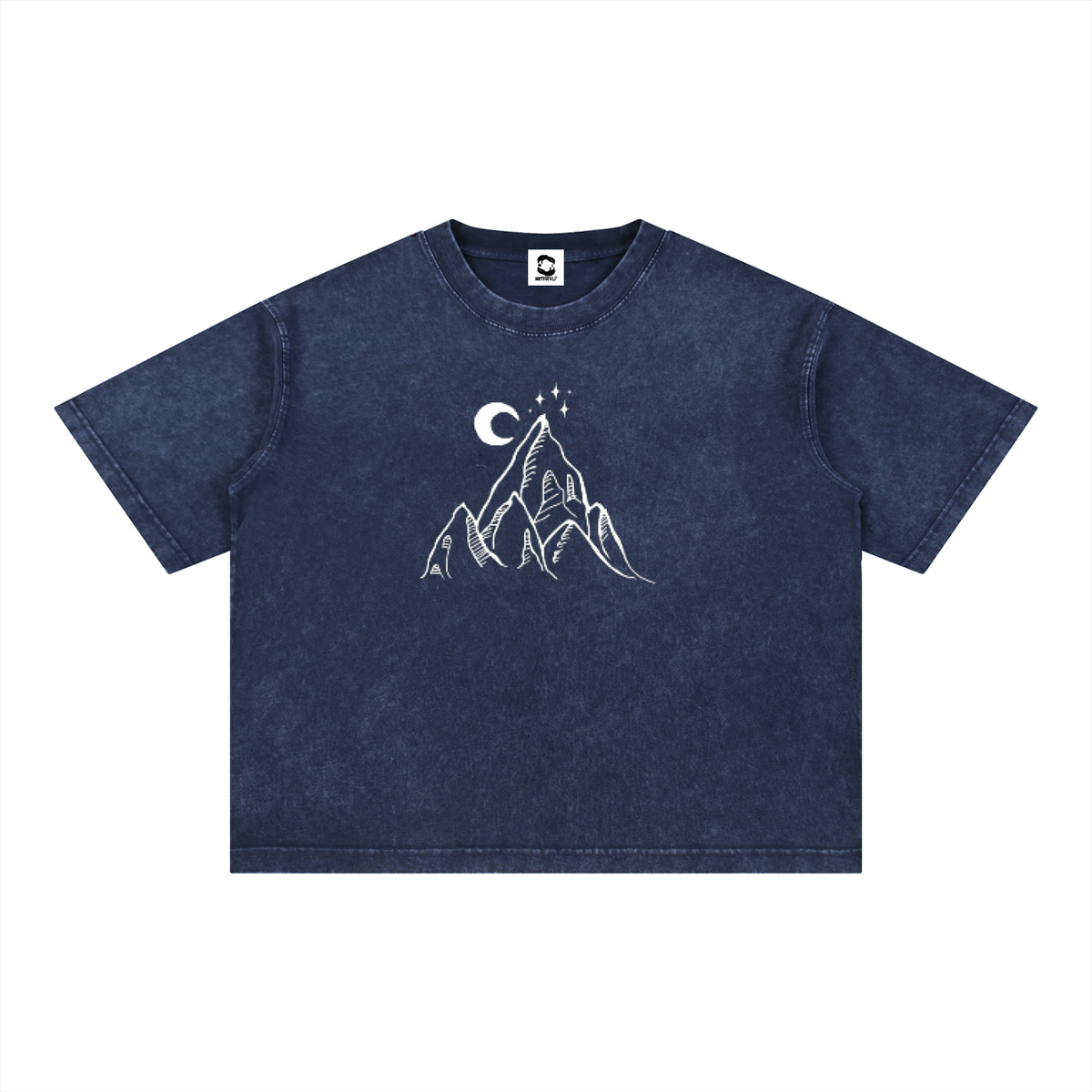Oversized Single Peak With Stars T-Shirt
