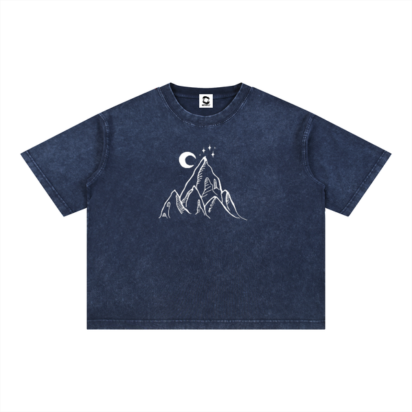 Oversized Single Peak With Stars T-Shirt