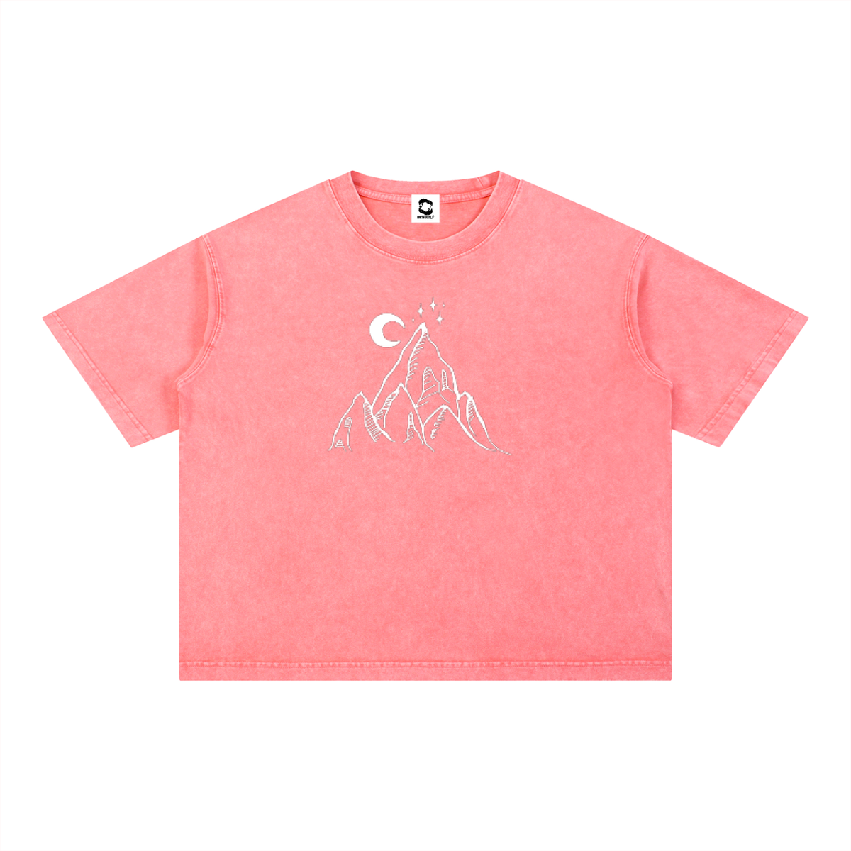 Oversized Single Peak With Stars T-Shirt