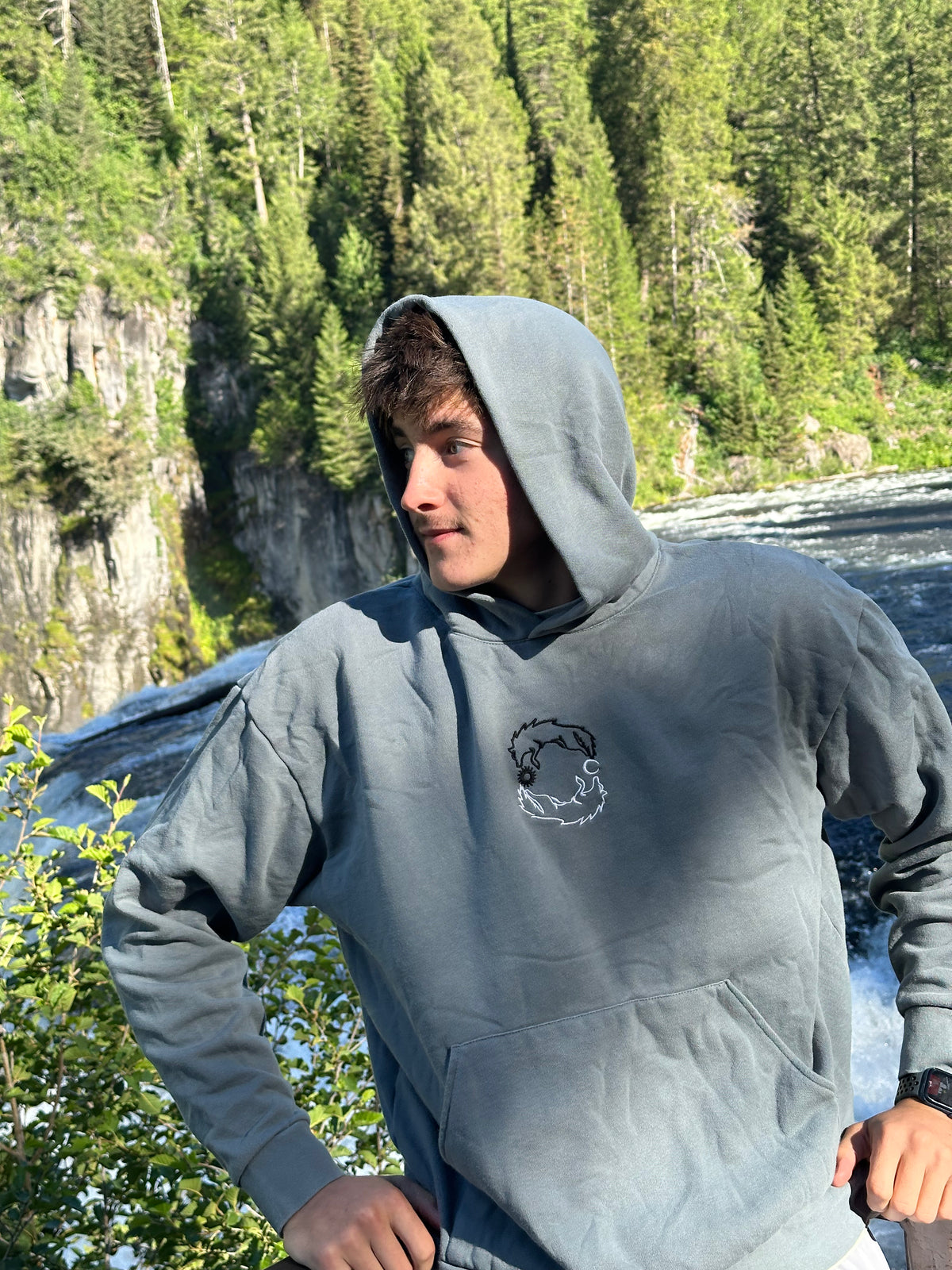 Embroidered Skoll Hati Hoodie