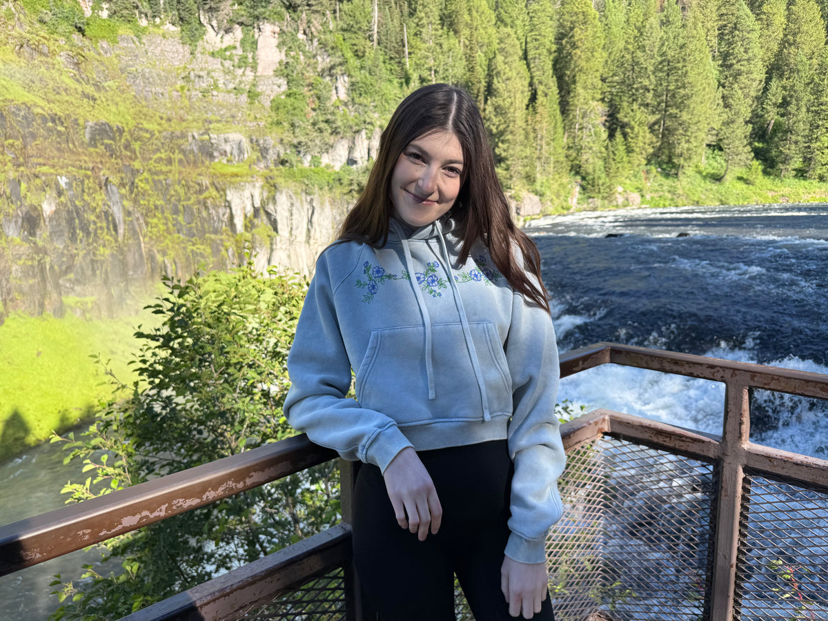 Wild Rose Cropped Hoodie