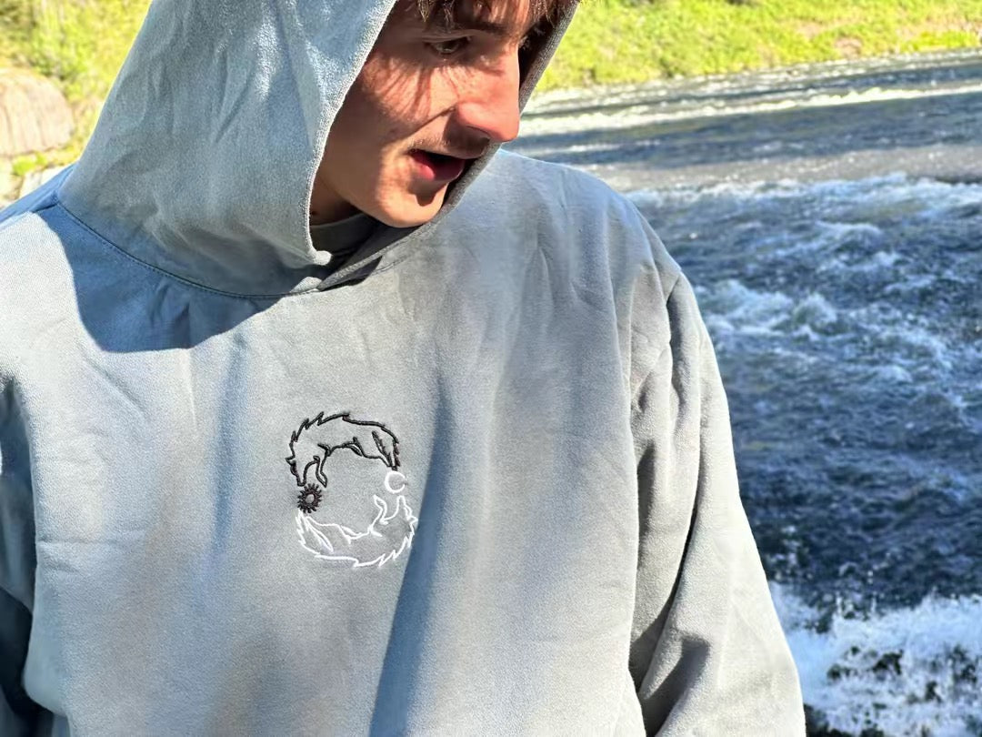 Embroidered Skoll Hati Hoodie