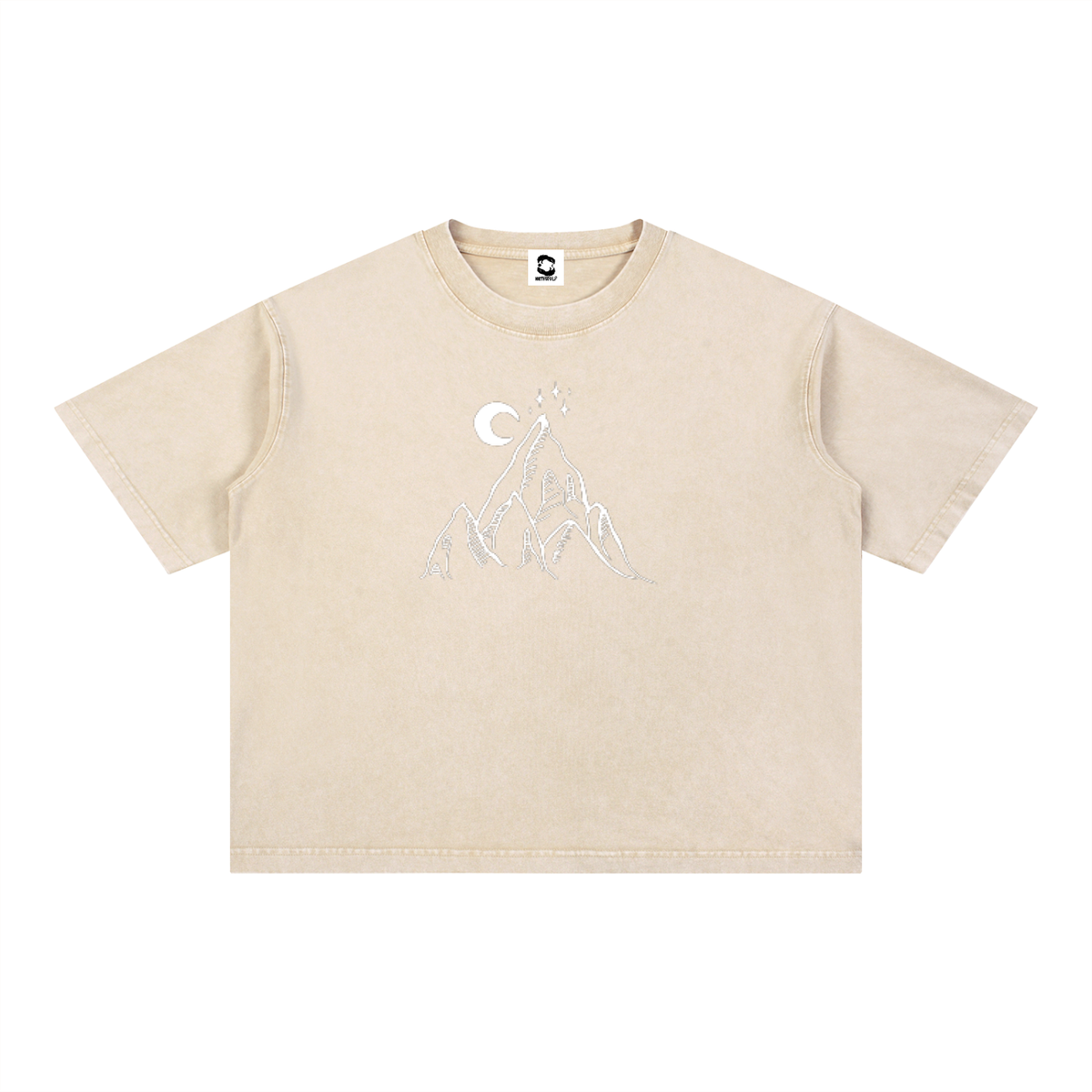 Oversized Single Peak With Stars T-Shirt