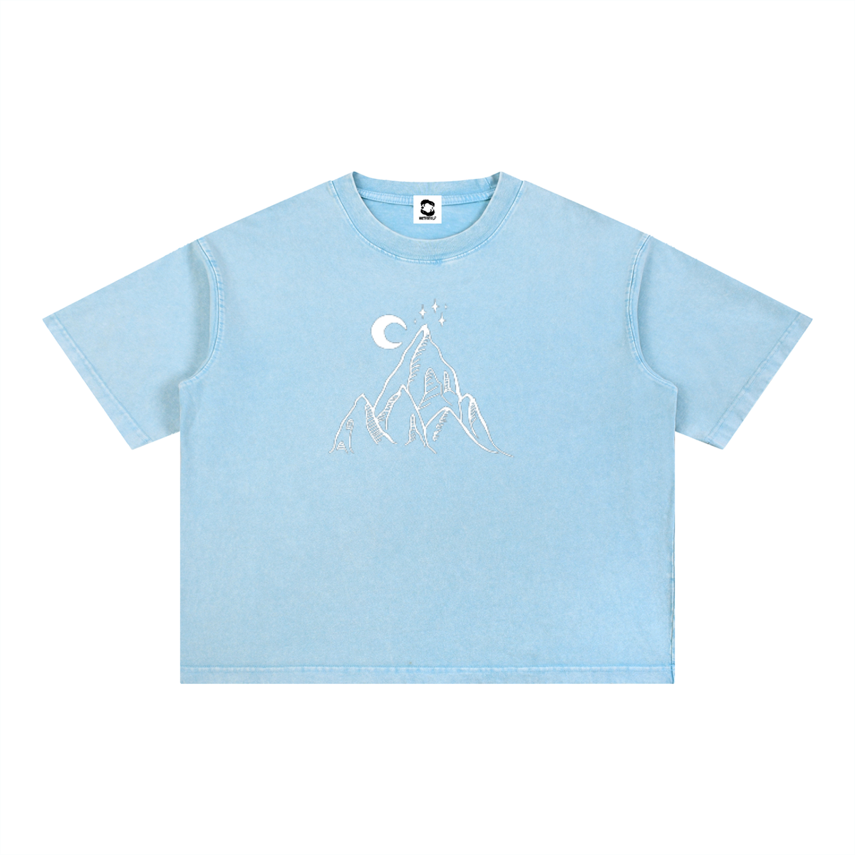 Oversized Single Peak With Stars T-Shirt