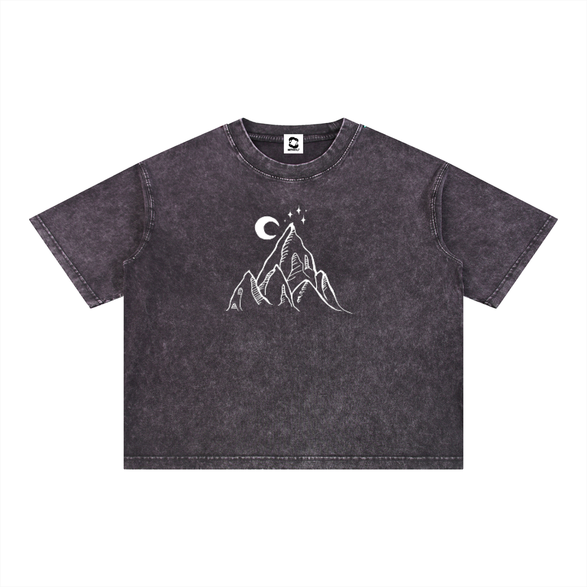 Oversized Single Peak With Stars T-Shirt