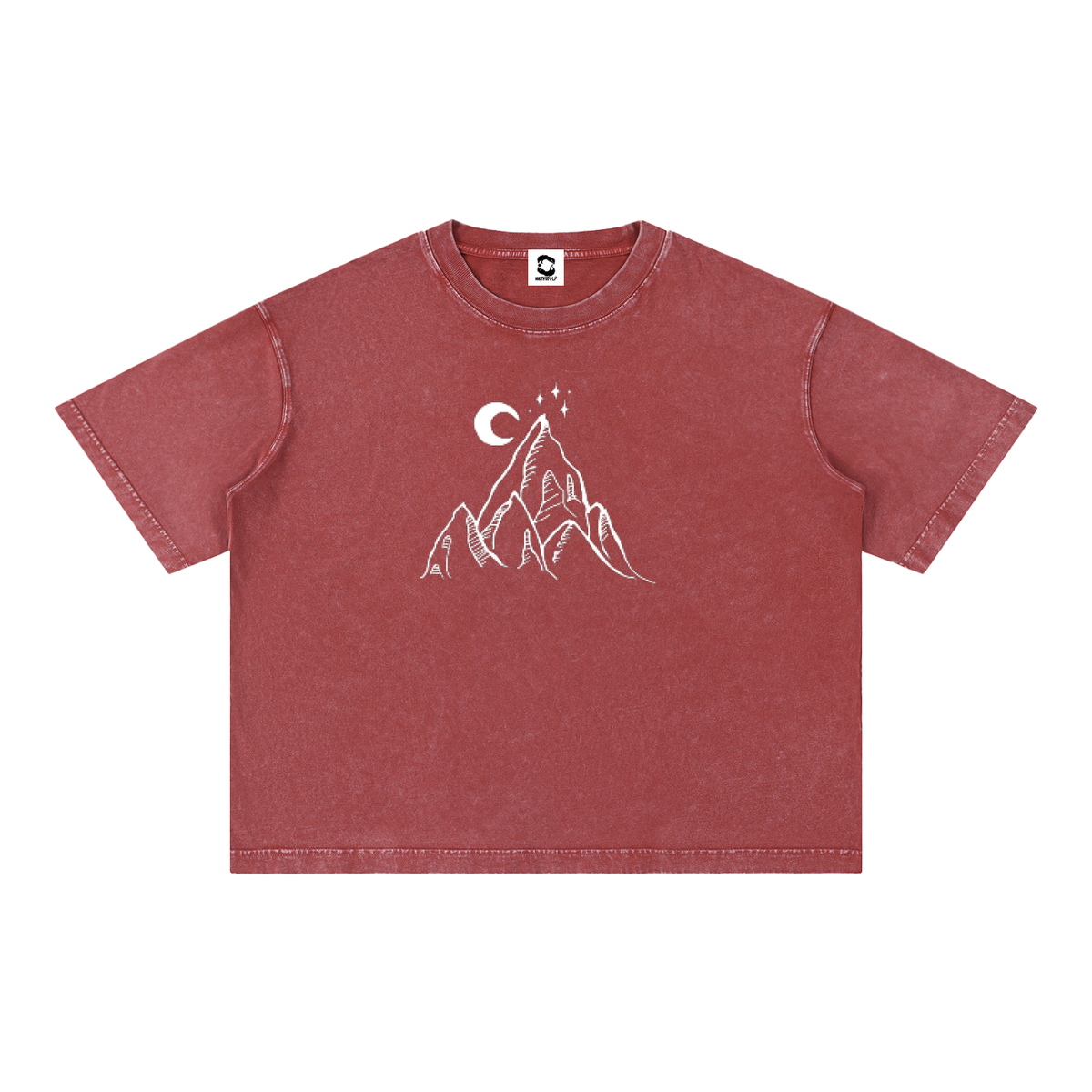 Oversized Single Peak With Stars T-Shirt